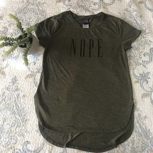 Modern Lux Nope Tee Grey Brunch Apparel Size M